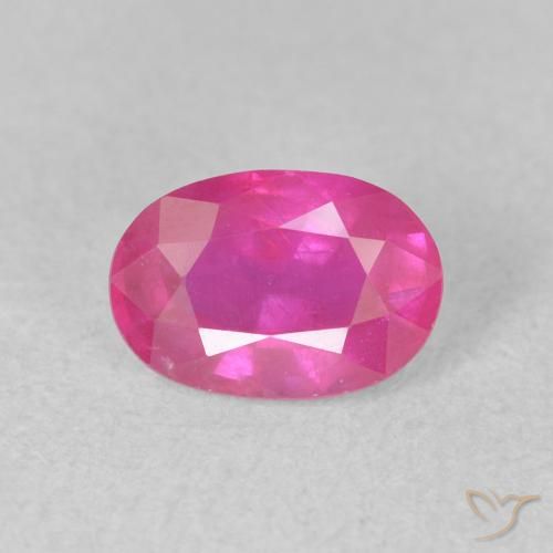 1.18ct 天然 濃いマゼンタ ルビー, 楕円形, VS
