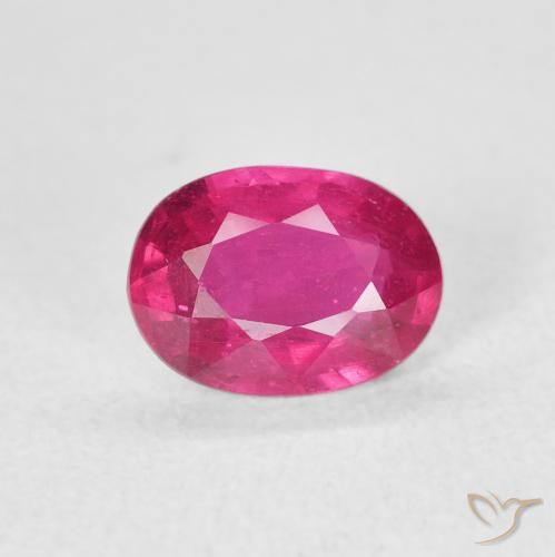 1.35ct 天然 薄いレッド ルビー, 楕円形, VS