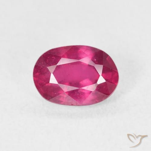 1.29ct 天然 薄いレッド ルビー, 楕円形, VS