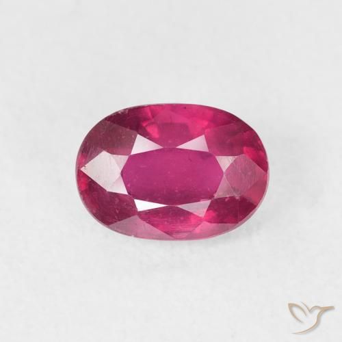 1.32ct 天然 ピンクがかったレッド ルビー, 楕円形, VS