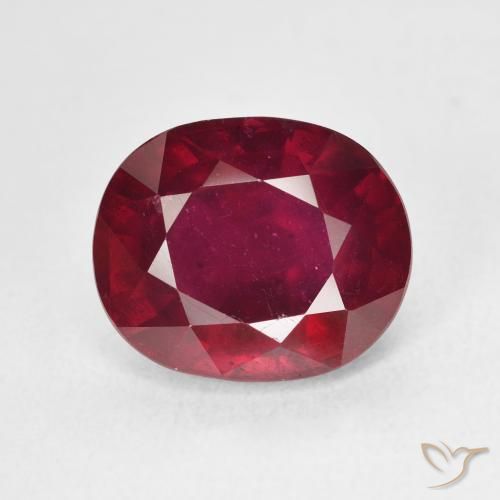 7.67ct 天然 ブラッドレッド ルビー, 楕円形, VS