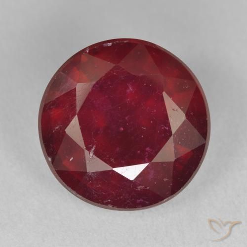 12.44ct 天然 ワインレッド ルビー, ラウンド, VS-SI