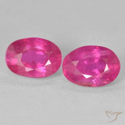 3.70ctw 天然 Medium Dark-Pink ルビー, 楕円形, VS-SI