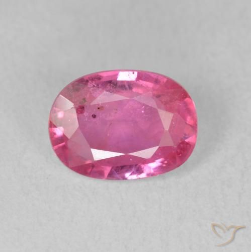 1.63ct 天然 Medium Dark-Pink ルビー, 楕円形, VS-SI