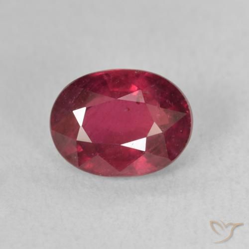 1.96ct 天然 ディープレッド ルビー, 楕円形, VS-SI