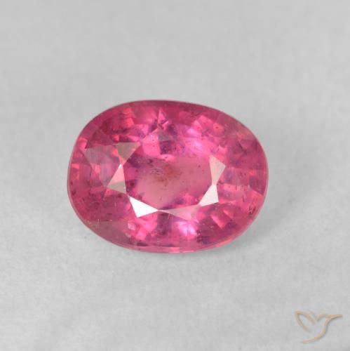 2.09ct 天然 ダークピンク ルビー, 楕円形, VS-SI