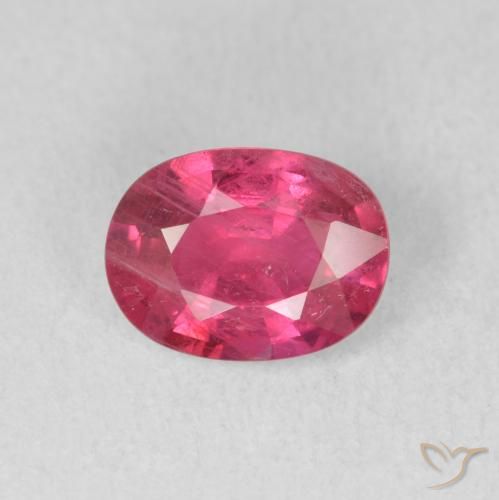 1.60ct 天然 赤みがかったピンク ルビー, 楕円形, VS-SI