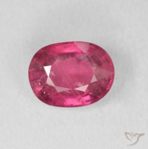 1.87ct 天然 ミディアムレッド ルビー, 楕円形, VS-SI