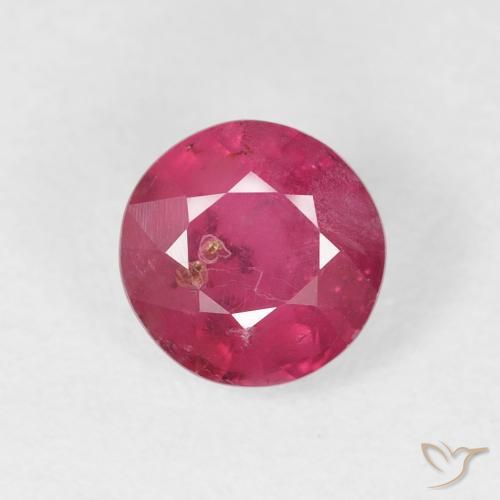 1.80ct 天然 ピンクがかったレッド ルビー, ラウンド, SI