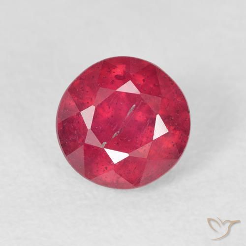 1.60ct 天然 ブラッドレッド ルビー, ラウンド, VS-SI