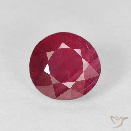 2.11ct 天然 ブラッドレッド ルビー, ラウンド, VS-SI