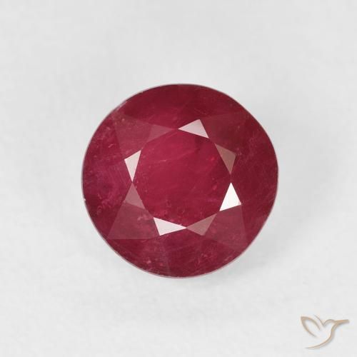 1.94ct 天然 濃い紅 ルビー, ラウンド, VS-SI