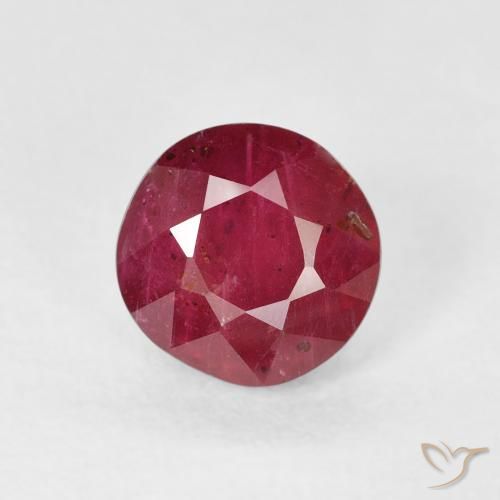 1.68ct 天然 ディープレッド ルビー, ラウンド, VS-SI