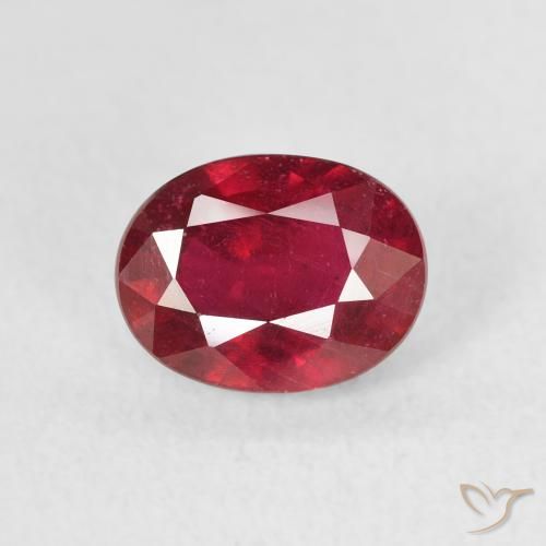 2.08ct 天然 ディープレッド ルビー, 楕円形, VS-SI