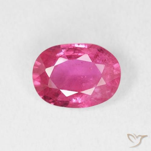 1.47ct 天然 ホットピンク ルビー, 楕円形, VS-SI