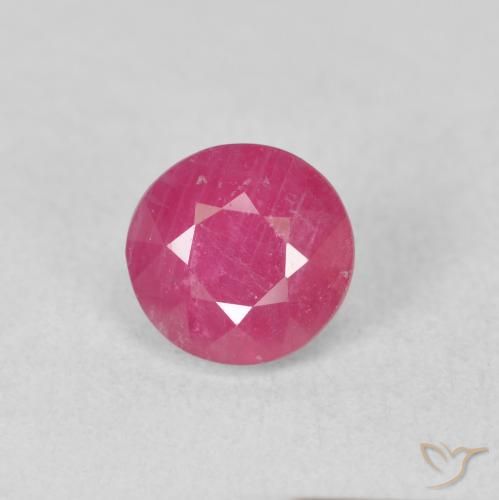 1.79ct 天然 ミディアムレッド ルビー, ラウンド, VS-SI
