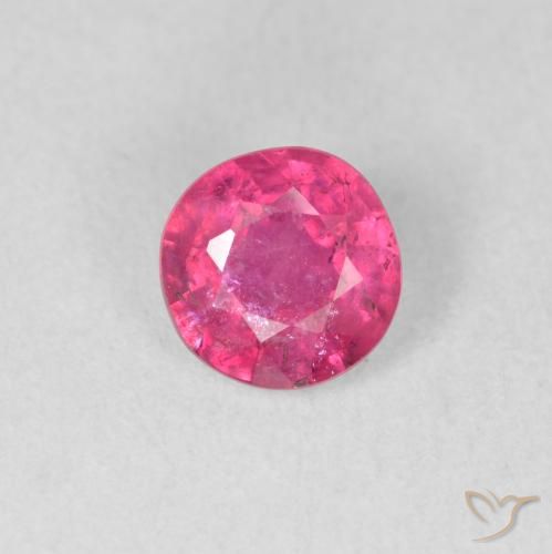 1.28ct 天然 ミディアムピンク ルビー, ラウンド, VS-SI