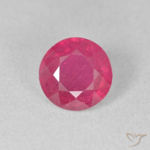 1.74ct 天然 ピンクがかったレッド ルビー, ラウンド, VS-SI