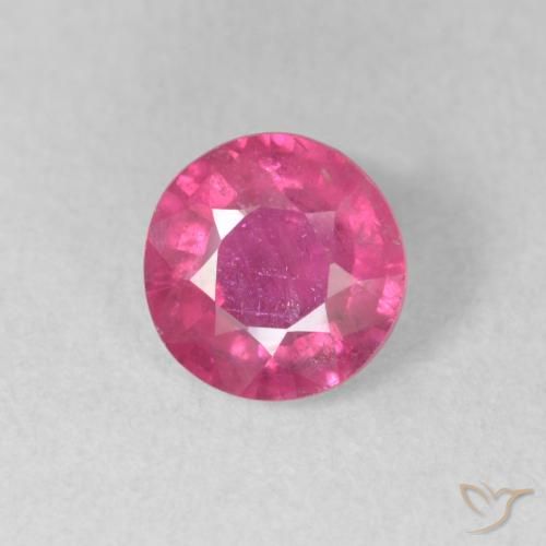 1.32ct 天然 ホットピンク ルビー, ラウンド, VS-SI