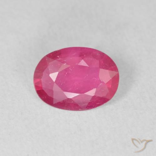 0.93ct 天然 赤みがかったピンク ルビー, 楕円形, VS-SI