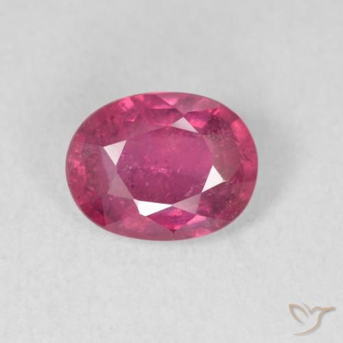 1.68ct 天然 ピンクがかったレッド ルビー, 楕円形, VS-SI