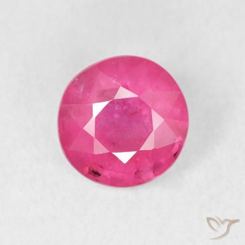 1.40ct 天然 濃いマゼンタ ルビー, ラウンド, VS-SI