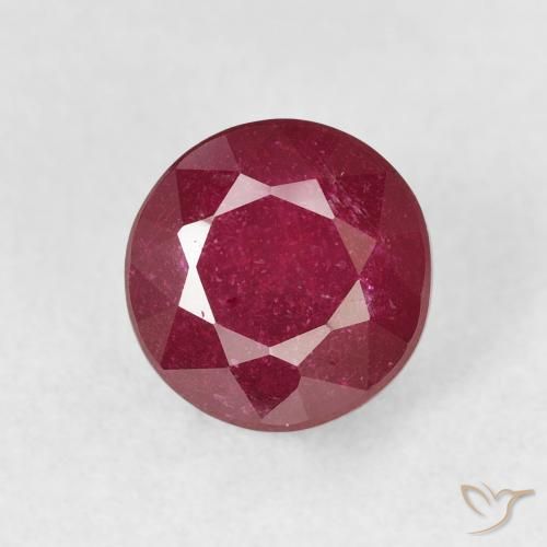 2.33ct 天然 ダークレッド ルビー, ラウンド, VS-SI
