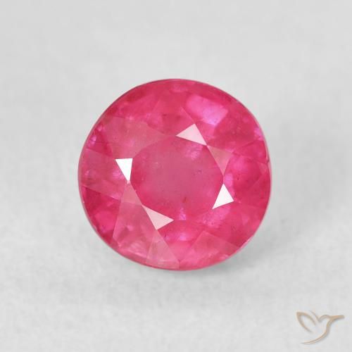 1.79ct 天然 ミディアムピンク ルビー, ラウンド, VS-SI