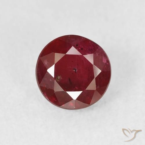 1.36ct 天然 ワインレッド ルビー, ラウンド, VS-SI