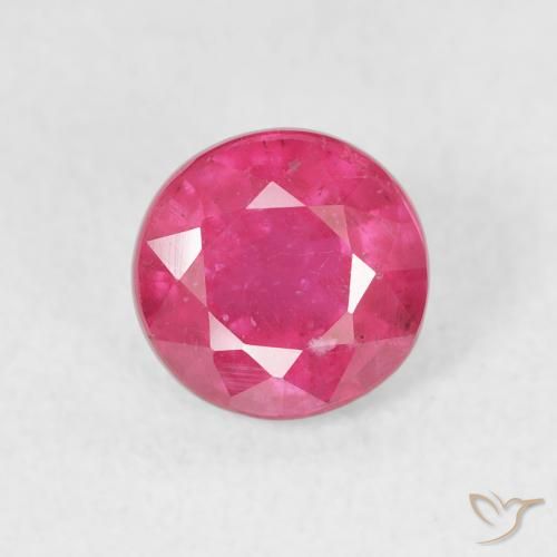 1.60ct 天然 ミディアムピンク ルビー, ラウンド, VS