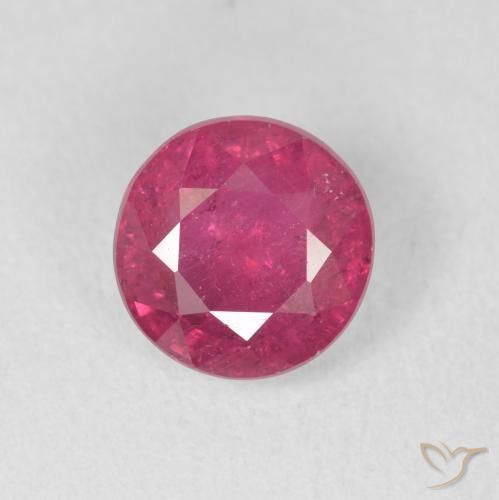 2.18ct 天然 ミディアムレッド ルビー, ラウンド, VS-SI