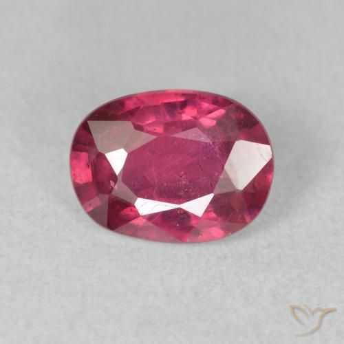 1.65ct 天然 ピンクがかったレッド ルビー, 楕円形, VS-SI