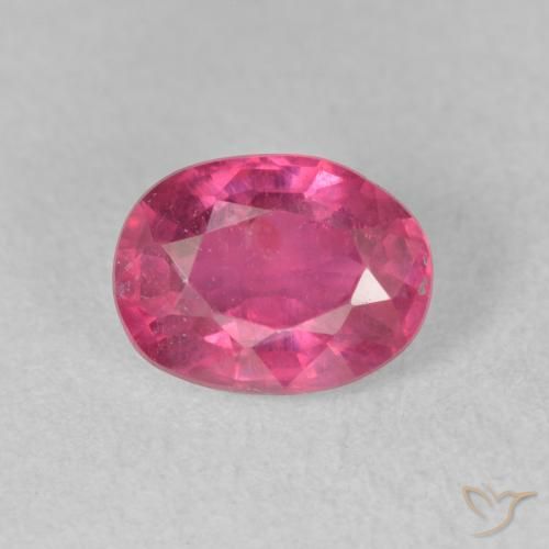 1.87ct 天然 ダークピンク ルビー, 楕円形, VS-SI