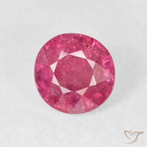 1.95ct 天然 赤みがかったピンク ルビー, ラウンド, VS-SI