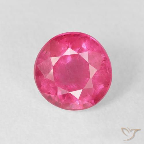 1.92ct 天然 ピンクがかったレッド ルビー, ラウンド, VS-SI