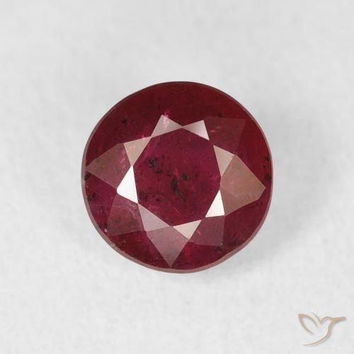 1.14ct 天然 明るい赤 ルビー, ラウンド, VS-SI