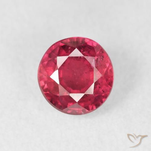 1.36ct 天然 ミディアムレッド ルビー, ラウンド, VS-SI