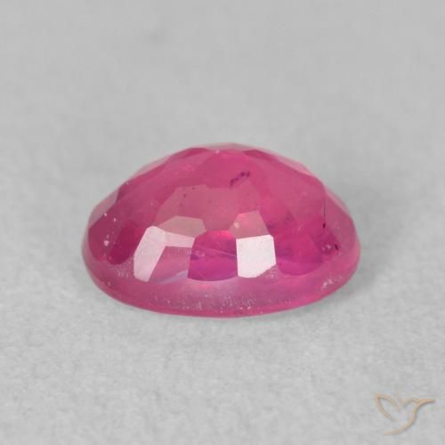 2.20カラットの天然Medium Dark-Pinkルビー、楕円形、VS-SI