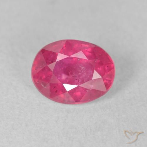 1.53ct 天然 ミディアムピンク ルビー, 楕円形, VS-SI