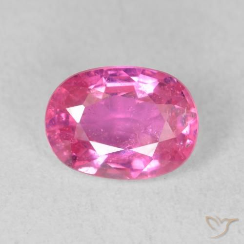 1.88カラットの天然Medium Dark-Pinkルビー、楕円形、VS-SI
