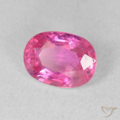 1.88カラットの天然Medium Dark-Pinkルビー、楕円形、VS-SI