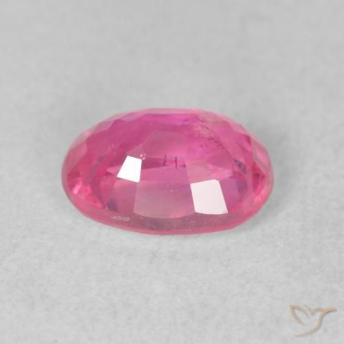 1.88カラットの天然Medium Dark-Pinkルビー、楕円形、VS-SI