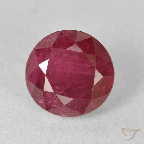 2.74ct 天然 ジャム・レッド ルビー, ラウンド, VS-SI