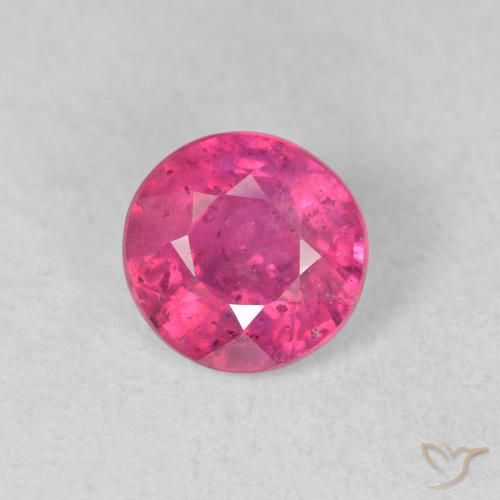 1.18ct 天然 ホットピンク ルビー, ラウンド, VS-SI