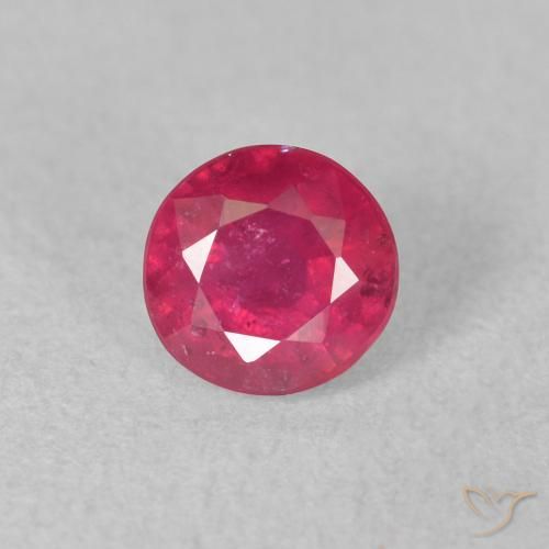 1.21ct 天然 赤みがかったピンク ルビー, ラウンド, VS-SI