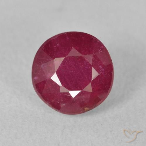 2.33ct 天然 ダークレッド ルビー, ラウンド, VS-SI