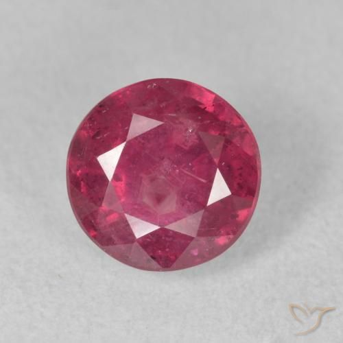 1.99ct 天然 赤みがかったピンク ルビー, ラウンド, VS-SI