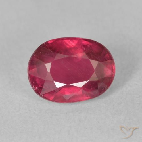 2.01ct 天然 Medium Dark-Red ルビー, 楕円形, VS-SI