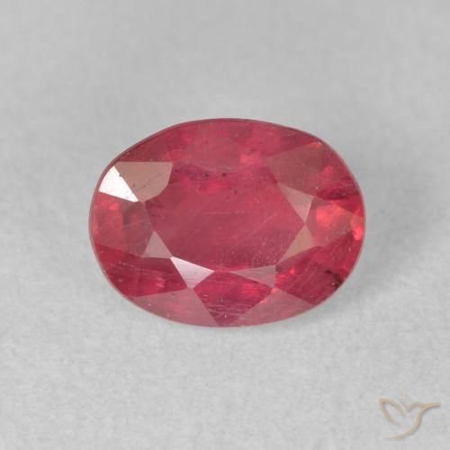 2.05ct 天然 ピンクがかったレッド ルビー, 楕円形, VS-SI