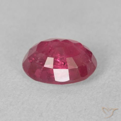 2.03カラットの天然赤みがかったピンクルビー、楕円形、VS-SI